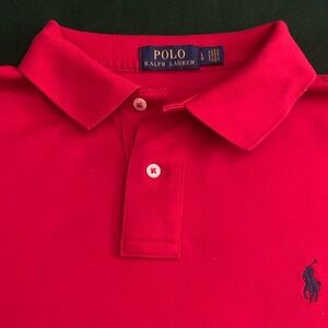 RL POLO SS 2 Button Red Lolo